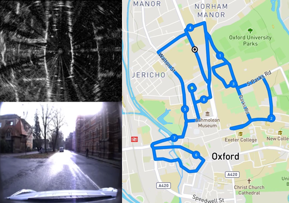 Loop-closure detection example output on the Oxford New City dataset