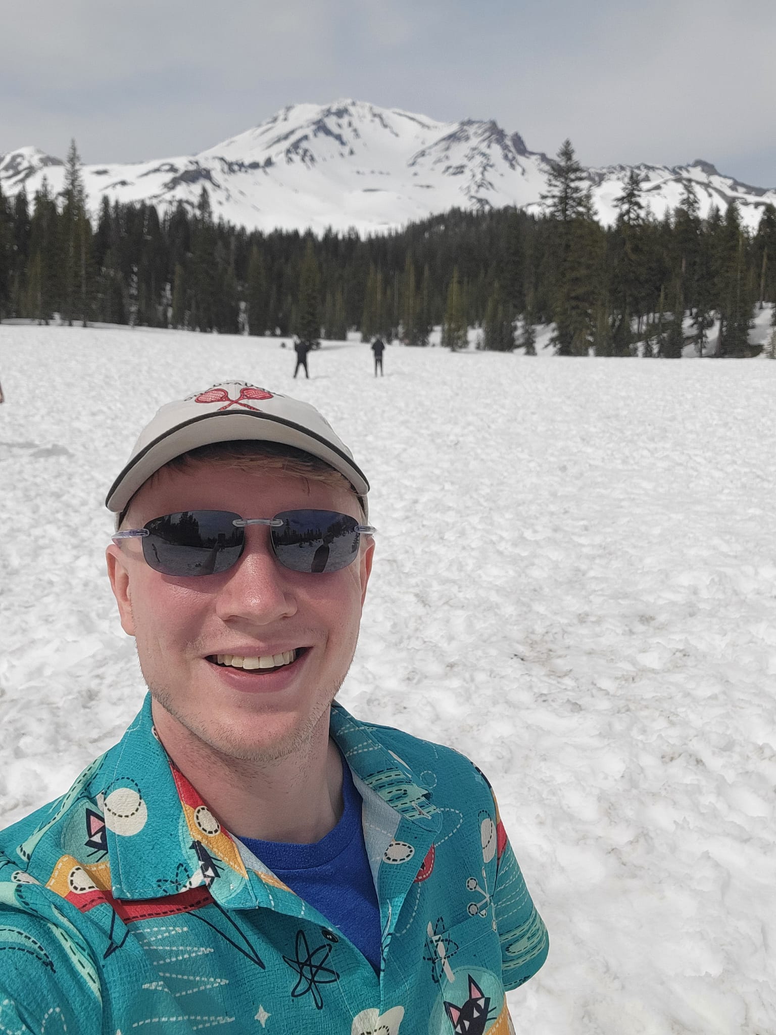 Portrait of Zachariah Carmichael in front of Mount Shasta
